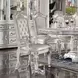 Vendome Antique Pearl Upholstered Arm Chair with Nailhead Trim Set of 2