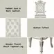 Vendome Antique Pearl Upholstered Arm Chair with Nailhead Trim Set of 2