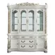 Vendome Antique Pearl 6 Door Buffet and Hutch with LED