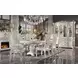 Vendome Antique Pearl 120" Extendable Rectangular Dining Room Set