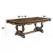 Latisha Antique Oak 114" Extendable Rectangular Dining Table