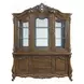 Latisha Antique Oak 6 Door Buffet and Hutch with LED