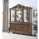 Latisha Antique Oak 6 Door Buffet and Hutch with LED