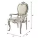 Bently Champagne Upholstered Arm Chair with Nailhead Trim Set of 2