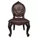 Versailles Cherry Upholstered Oval Back Side Chair with Nailhead Trim Set of 2