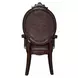 Versailles Cherry Upholstered Oval Back Arm Chair with Nailhead Trim Set of 2