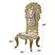 Cabriole Light Gold Upholstered Side Chair with Nailhead Trim Set of 2