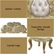Cabriole Light Gold Upholstered Side Chair with Nailhead Trim Set of 2
