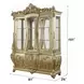 Cabriole Gold 2 Door Curio Cabinet with LED