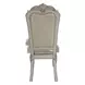 Dresden Bone White Upholstered Arm Chair with Nailhead Trim Set of 2