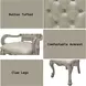 Dresden Bone White Upholstered Arm Chair with Nailhead Trim Set of 2