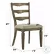 Parfield Fabric and Weathered Oak Side Chair Set of 2
