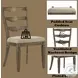 Parfield Fabric and Weathered Oak Side Chair Set of 2
