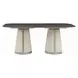 Kasa Gray and Champagne Sintered Stone Top Dining Room Set