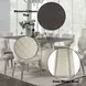Kasa Gray and Champagne 76" Rectangular Sintered Stone Top Dining Table