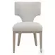 Kasa Linen and Champagne Side Chair Set of 2