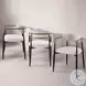 Jaramillo Beige Linen and Black Arm Chair Set of 2