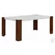 Hettie Engineered Stone and Walnut 72" Rectangular Dining Table