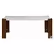Hettie Engineered Stone and Walnut 72" Rectangular Dining Table