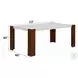 Hettie Engineered Stone and Walnut 72" Rectangular Dining Table