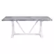 Hollyn Engineered Stone and White 78" Rectangular Stone Top Dining Table