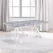 Hollyn Engineered Stone and White 78" Rectangular Stone Top Dining Table