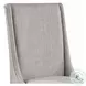 Hollyn Gray Linen and White Wingback Side Chair Set of 2