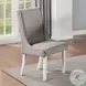 Hollyn Gray Linen and White Wingback Side Chair Set of 2