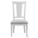 Katia Light Gray Linen and Weathered White Side Chair Set of 2