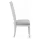 Katia Light Gray Linen and Weathered White Side Chair Set of 2