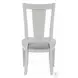Katia Light Gray Linen and Weathered White Side Chair Set of 2