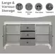 Katia Gray and Weathered White 2 Door Server