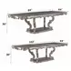 Ariadne Antique Platinum 102" Rectangular Dining Table