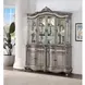Ariadne Antique Platinum 8 Door Buffet and Hutch with LED