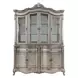 Ariadne Antique Platinum 8 Door Buffet and Hutch with LED