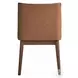 Ginny White Boucle and Brown Velvet Walnut Side Chair Set of 2