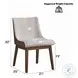 Ginny White Boucle and Brown Velvet Walnut Side Chair Set of 2