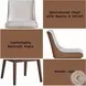Ginny White Boucle and Brown Velvet Walnut Side Chair Set of 2