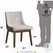 Ginny White Boucle and Brown Velvet Walnut Side Chair Set of 2