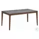 Bevis Engineered Stone and Walnut Rectangular Dining Room Set