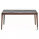 Bevis Engineered Stone and Walnut Rectangular Dining Room Set