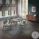 Bevis Engineered Stone and Walnut Rectangular Dining Room Set