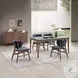 Bevis Engineered Stone and Walnut Rectangular Dining Room Set