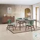 Bevis Green Fabric and Walnut Side Chair Set of 2