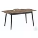 Lanae Natural and Black 63" Extendable Rectangular Dining Table