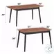 Lanae Natural and Black 63" Extendable Rectangular Dining Table