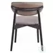 Lanae Gray Polish Microfiber and Black Side Chair Set of 2