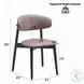 Lanae Gray Polish Microfiber and Black Side Chair Set of 2