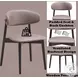 Lanae Gray Polish Microfiber and Black Side Chair Set of 2