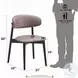 Lanae Gray Polish Microfiber and Black Side Chair Set of 2